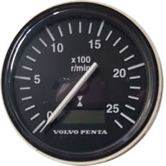 VOLVO PENTA/874496/タコメーター/回転計/2500rpm/黒